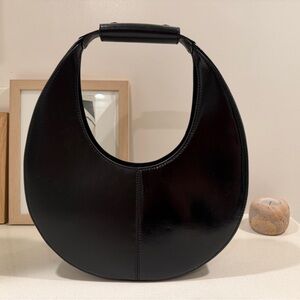 STAUD Black Crescent Shoulder Bag
